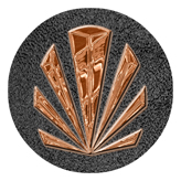 DAROUND 602 CP SH BK Copper Sunburst Shimmer Black Background